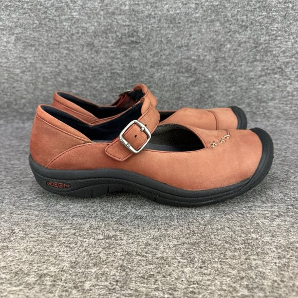✅Keen Sydney 5411 Red Leather Mary Jane Comfort Shoes Women's 7 *DISCOLORED NIB - Picture 9 of 13